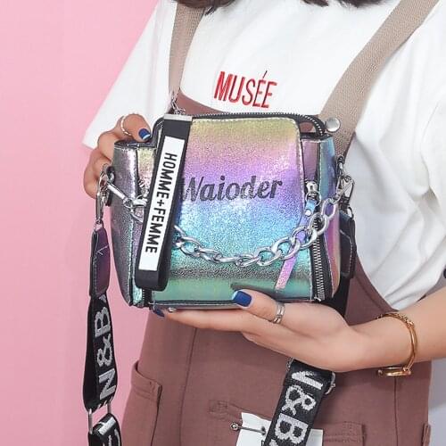 Adisputent PU Messenger Bags Women Letter Shoulder Bag Female Handbag Holiday Crossbody Bucket Bag Popular Female Handbag