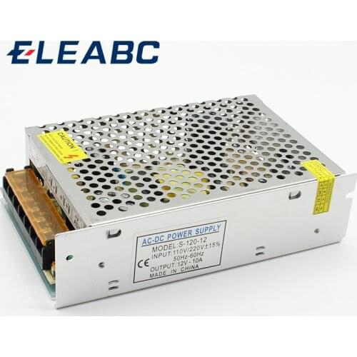 1pcs 10A 120W lighting Transformers 100V -265V AC to DC 12V Switch Power Supply Adapter Converter For RGB LED Strip light Driver