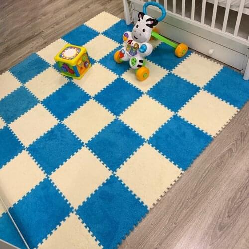 10 Pcs/Lot Soft EVA Foam Childrens Rug Baby Play Mat Kids Rug Puzzle Short Fur Interlock Floor Mat Childrens Playmat 30*30 CM