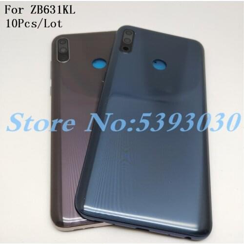 10Pcs New Original Back Cover for ZenFone Max Pro M2 ZB631KL Battery Cover Case Housing Rear Door with Side Button+Camera lenses