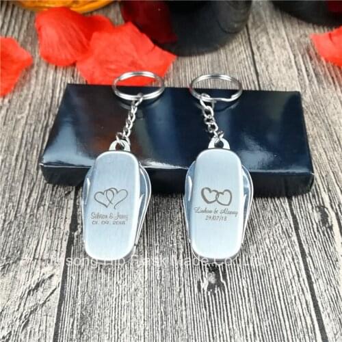 20Pcs Free Shipping Personalized Wedding Party Gift For Guest Multifunctional Knife Keychain Favor regalos boda bodas y eventos