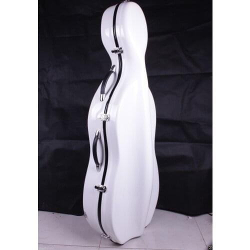 4/4 New Cello case Hard Case waterproof glass fiber strong White