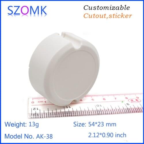 4 pcs, 54*23mm small round plastic LED pcb enclosure housing plastic power supply LED junction box electronics enclosure box