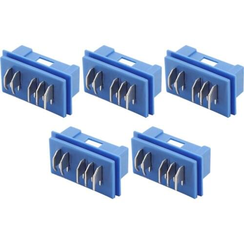 5 Sets 5 Pin blue car high current connector connector plastic shell sheath PCB pin holder DJ70520A-6.3-10