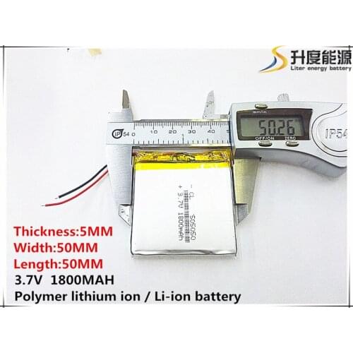 5pcs 505050 3.7V,1800mAH ( polymer lithium ion battery ) Li-ion battery for tablet pc,GPS,mp3,mp4,cell phone,speake