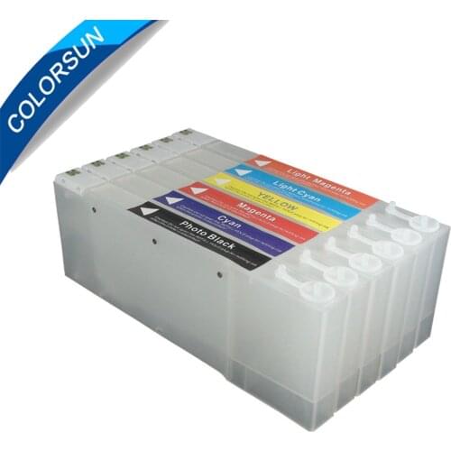 6pc T7811-T7816 Printer ink cartridges For Fuji DX100 Refillable cartridge with one time chips For Fujifilm DX100 280ml