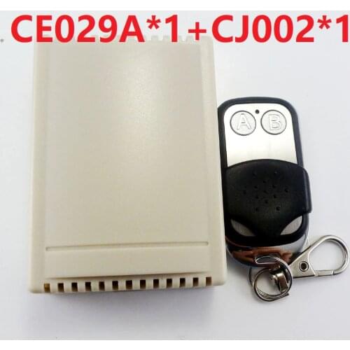 CE029A*1+CJ002*1 DC 12V 433.92M DC 12V 2Ch Multifunction Wireless Timer Delay Relay RF Switch & EV1527 ASK OOK Remote control