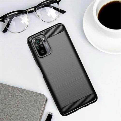 For Xiaomi Redmi Note 10S Case Bumper Rubber Silicone Carbon Fiber Cover For Redmi Note 10S Back Case For Redmi Note 10S 10 Case