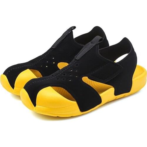 Childrens Aircraft Shoes 2021 Summer Beach Shoes Boys Anti-Slip Sandal Hollow Baby Girl Leisure Kindergarten Soft Sandals SO056
