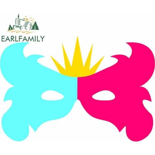 EARLFAMILY 13cm x 9.1cm for Masked Ball Decal Waterproof Personality Car Stickers Personality Laptop Scratch-Proof Decoration