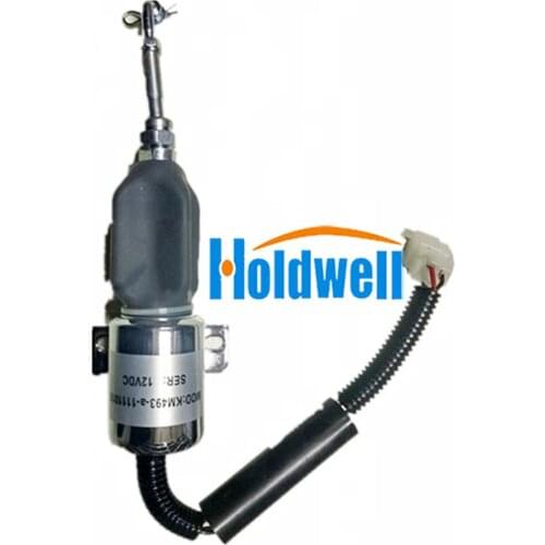Holdwell Stop Solenoide KM493-A-1111010 for Kipor KDE30E3 KDE35E3 KDE40E3 Generator 12V