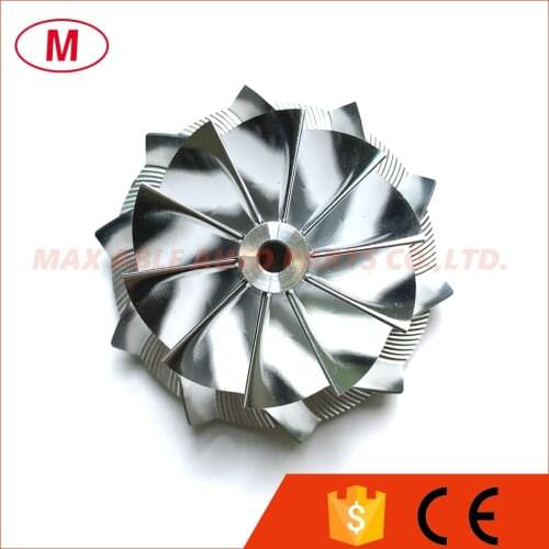 GT15- 25 801918-0002 49.70/67.40mm 10+0 blades Turbo Billet compressor wheel/Aluminum 2618/Milling for Turbocharger Cartridge