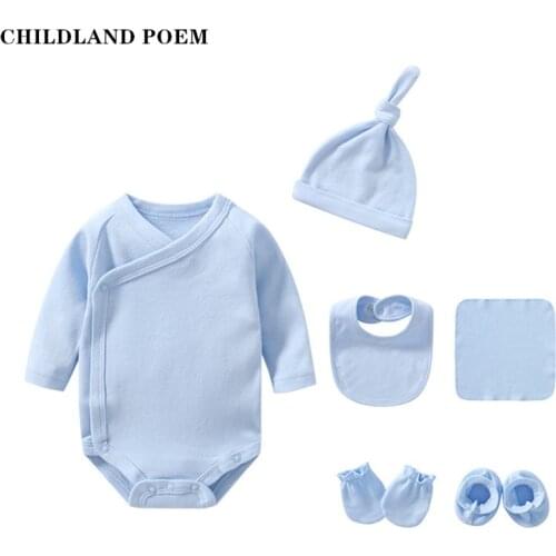 Newborn Baby Clothing 100% Cotton Baby Bodysuit Set Infant Baby Romper With Hat Boys Girls Romper Clothes Baby Outfits Ropa bebe