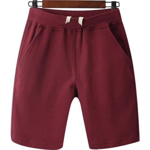 Boys Gray Summer Cotton Short Shorts Boys Drawstring Loose Wine Red Casual Black Beachwear Board Shorts Plus Size Breeches Men