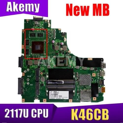 Akemy K46CB MAIN_BD._2117U GT740M (V2G) MainBoard For ASUS K46CB K46CM K46C S46C A46C Laptop Motherboard 90NB0110-R00050