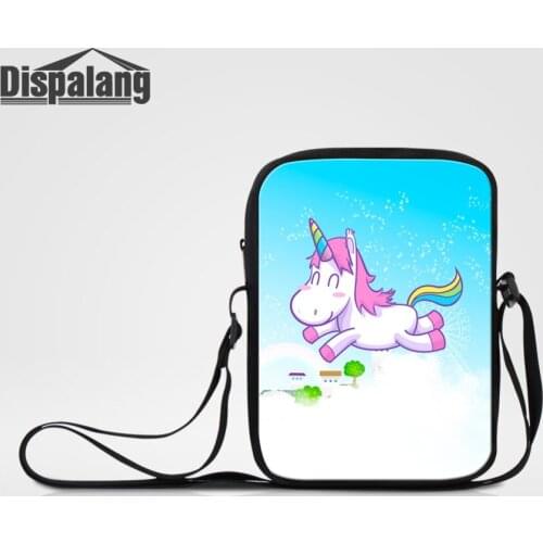 Cute Unicorn Print Mini Messenger Bag For Girls Animal Pattern Crossbody Bag For Kindergarten Shoulder Bag Women Small Schoolbag