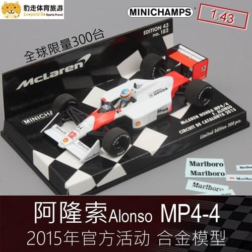 MINICHAMPS 1:43 Mclaren honda mp4-4 2015 Alonso #12 Limited 300pcs collection die-casting alloy car model 1988 Senna