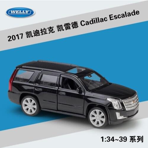 Welly 1:36 2017 Cadillac Escalade alloy car model pull-back vehicle Collect gifts Non-remote control type transport toy