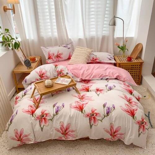 Chinese Bedding Set,Duvet Cover 175x220 3Pcs With Pillowcase,Red Flower Pattern 200x230 Quilt Cover,King Size Blanket Cover