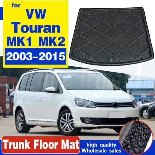 For VW Touran MK1 MK2 2003 - 2015 Rear Trunk Floor Mat Tray 2014 2013 2012 2011 2010 2009 2008 2007 Tailored Boot Cargo Liner