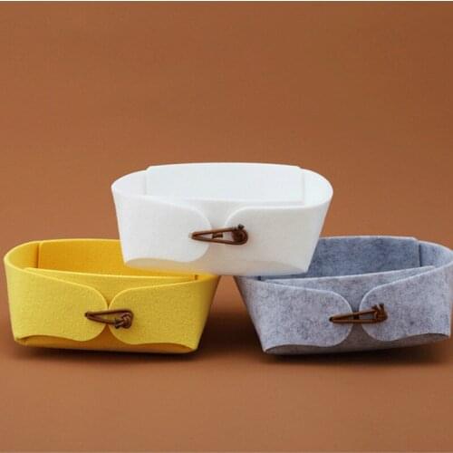 New Home Desktop Keys Storage Basket Accessories Organizer Box Office Weaved Seagrass Basket Mini Folding Fabric Fruit Container