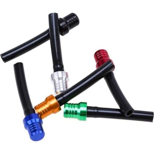 New arrive Aluminum Motorcycle Gas Pit Dirt Bike Fuel Petrol Tank Cap Breather Pipe Hose Valve Vent Breather Tube Pipe