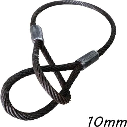 Handling steel wire rope 10mm galvanized steel wire hoisting rope hanging rope equipment fixed handling wire sleeve stable rope