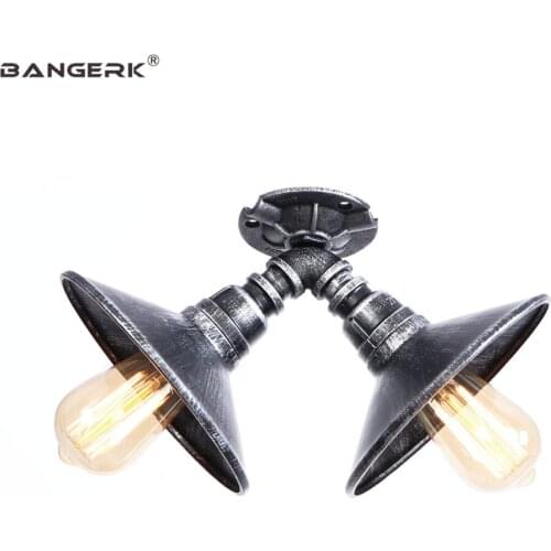 Loft Decor LED Ceiling Lamp Vintage Lights Edison Industrial Iron Water Pipe Ceiling Light Fixtures Home Lighting Luminarias