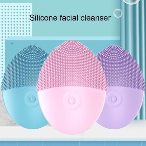 Professional Ultrasonic Vibration Battery Facial Cleansing Face Washing Brush Skin Blackhead Remover Pore Cleaner Face Massage