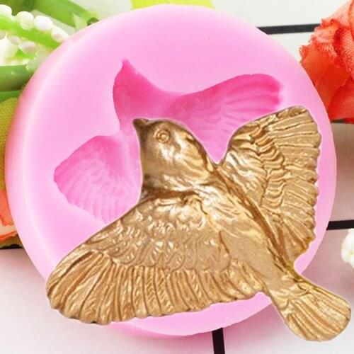 3D Bird Silicone Mold DIY Party Cupcake Fondant Mold Cake Decorating Tools Candy Chocolate Gumpaste Molds Soap Resin Clay Mould