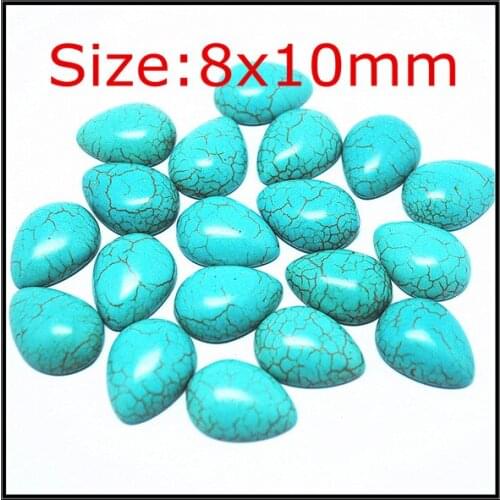 Blue turquoisee stone cabochop dropwater shape jewelry making beads size 8x10mm 10x14mm15x20mm 13x18mm 18x25mm 20x30mm
