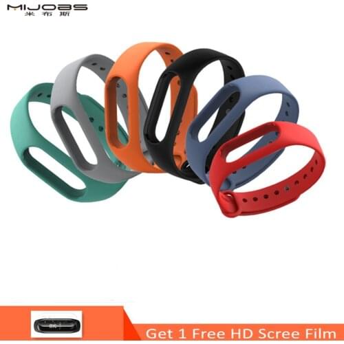 Mijobs mi band 2 Accessories Pulseira Miband 2 Strap Replacement Silicone Wriststrap for Xiaomi band 2 Smart Bracelet Wrist Band
