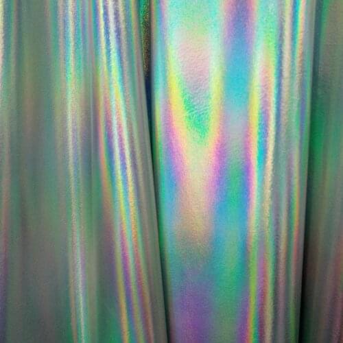 Dance Stage Cosplay Lycra Spandex Fabric 150cm*50cm Shiny Bronzing Magic Laser Wedding Decoration DIY Swimsuit Costume Material