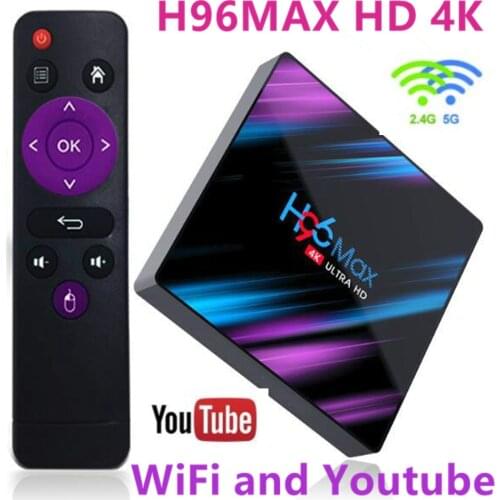 Android 10 H96MAX TV Box RK3318 Quad Core 64bit 2.4G/5.8G Wifi BT 4.0 4K HD Mini Media Player H96 MAX VS HK1 Set Top Box