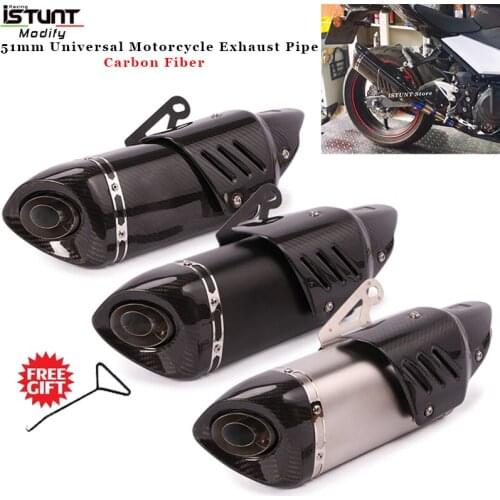 36-51mm Universal Motorcycle Exhaust Escape Modified Muffler with DB killer For NINJA 400 GSXR250 R25 R1 R6 R3 CBR250R RC390
