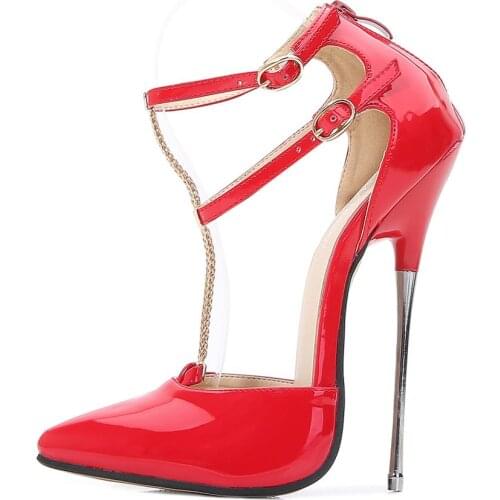 Voesnees Pumps High Hollow Sandals Women 2020 New Double Wristbands High heels Ladies Shoes Fine Heel16cm Pole Dancing Wedding