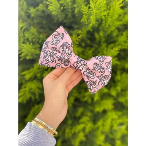 Pink Snake Patterned Big Bow Hairpin Women Elegant Hair Accessories Fashion Hair Clips for Girls Pigtail Bows Buckles