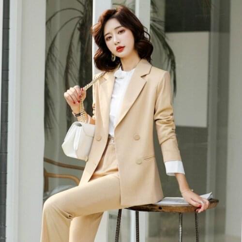 Ladies suit autumn and winter new suit white-collar business temperament dress casual fashion trousers suit womens two-piece