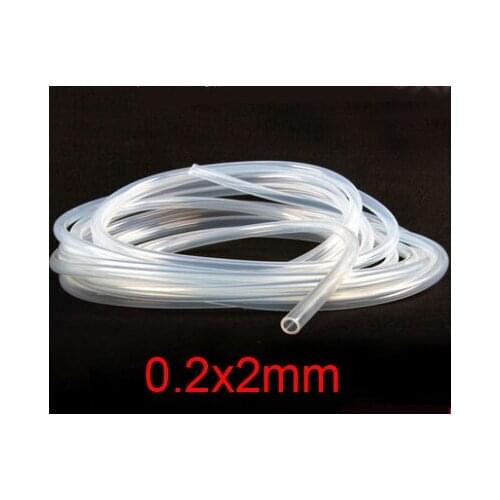 0.2X2mm 10 meters Transparent Silicone Tube Hose 0.2mm ID 2mm OD flexible FDA tubing capillary silicon rubber tube
