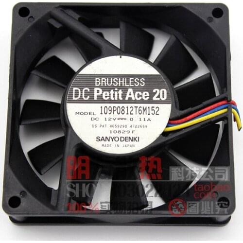 109P0812T6M132 12V 0.11A 8020 8CM Industrial inverter fan