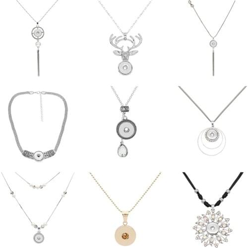 18mm 20mm Snap Button Necklace DIY Jewelry KD3045