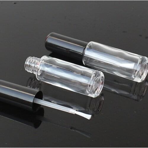 8ml Empty Nail polish Bottle/Transparent nail enamel bottle with white brush F230