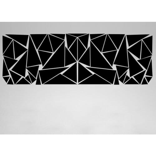 Ships Car Stickers Triangle Trucks Vinyl Water resistant 200*60cm Black Motorcycles