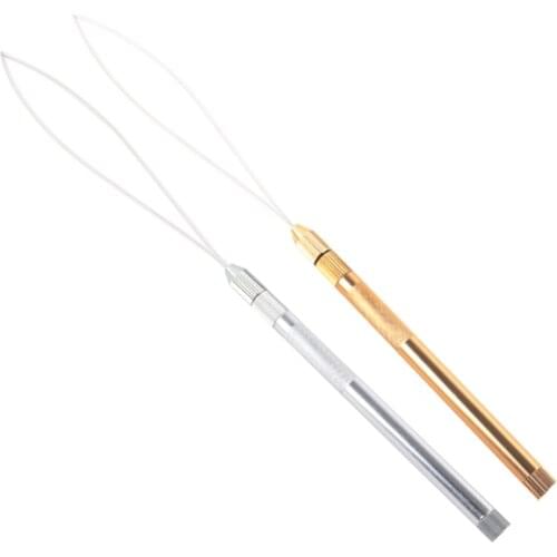 Free shipping 1 Set Aluminium Hook Needle and Loop Thread For Micro Rings Hair Extension Multifunctional Hair Extension Tools