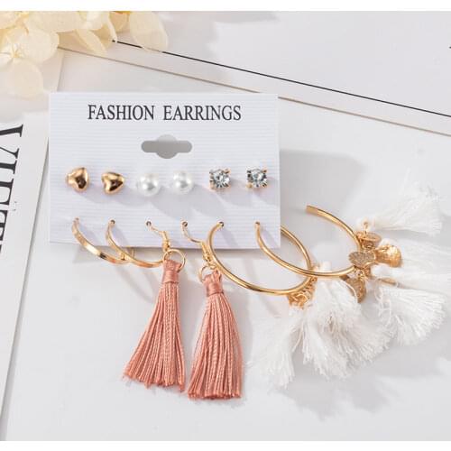Bohemian Tassel Drop Earrings For Women Fashion Gold Earrings Hanging Dangle Earrings 2021 Geometric Modern Female Jewelry Gifts