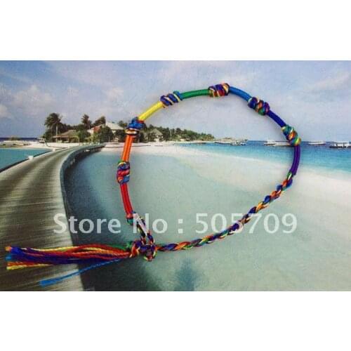 12PCS Rainbow Macrame Friendship bracelets / Angklets #20877
