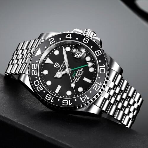 PAGANI DESIGN 2021 Mechanical Wristwatch Luxury Brand Men Watches Waterproof Business Watch Stainless Steel Automatic Black 40mm