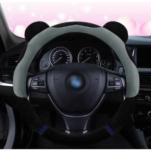Car Steering Wheel Covers Cartoon ear Universal Warm Plush Winter Round Lovely Bow Cute Wholesale Car Interior Accessories
