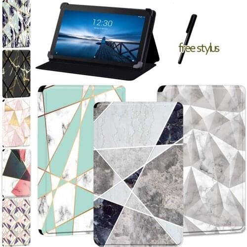 Tablet Case for Lenovo Lenovo Tab E8/Lenovo Tab E10/Lenovo Tab E7 - Anti-drop Flip Leather Shape Pattern Cover Case + Pen