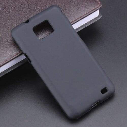 Black Gel TPU Slim Soft Anti Skiding Case Back Cover For Samsung Galaxy S2 i9100 4.3inch Phone Rubber silicone Bag Coque Fundas